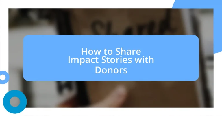 How to Share Impact Stories with Donors